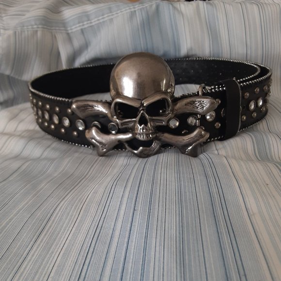 Other - biker rock unisex skull belt